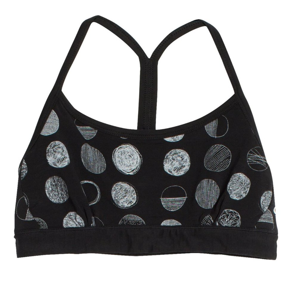 Icebreaker Merino Wool Cool-Lite Tiki Bra Kiwi Dots size L